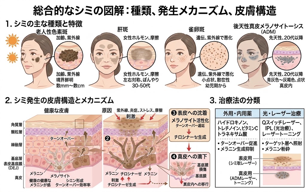 美容診療｜症状から探す - シミ・そばかす・肝斑・ADM - 奈良県香芝市